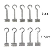 Curved Crimpable Hook Long Right & Left