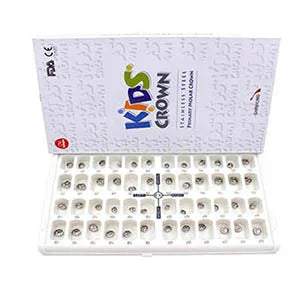 Kids Stainless Steel Crowns Kit 48pcs
