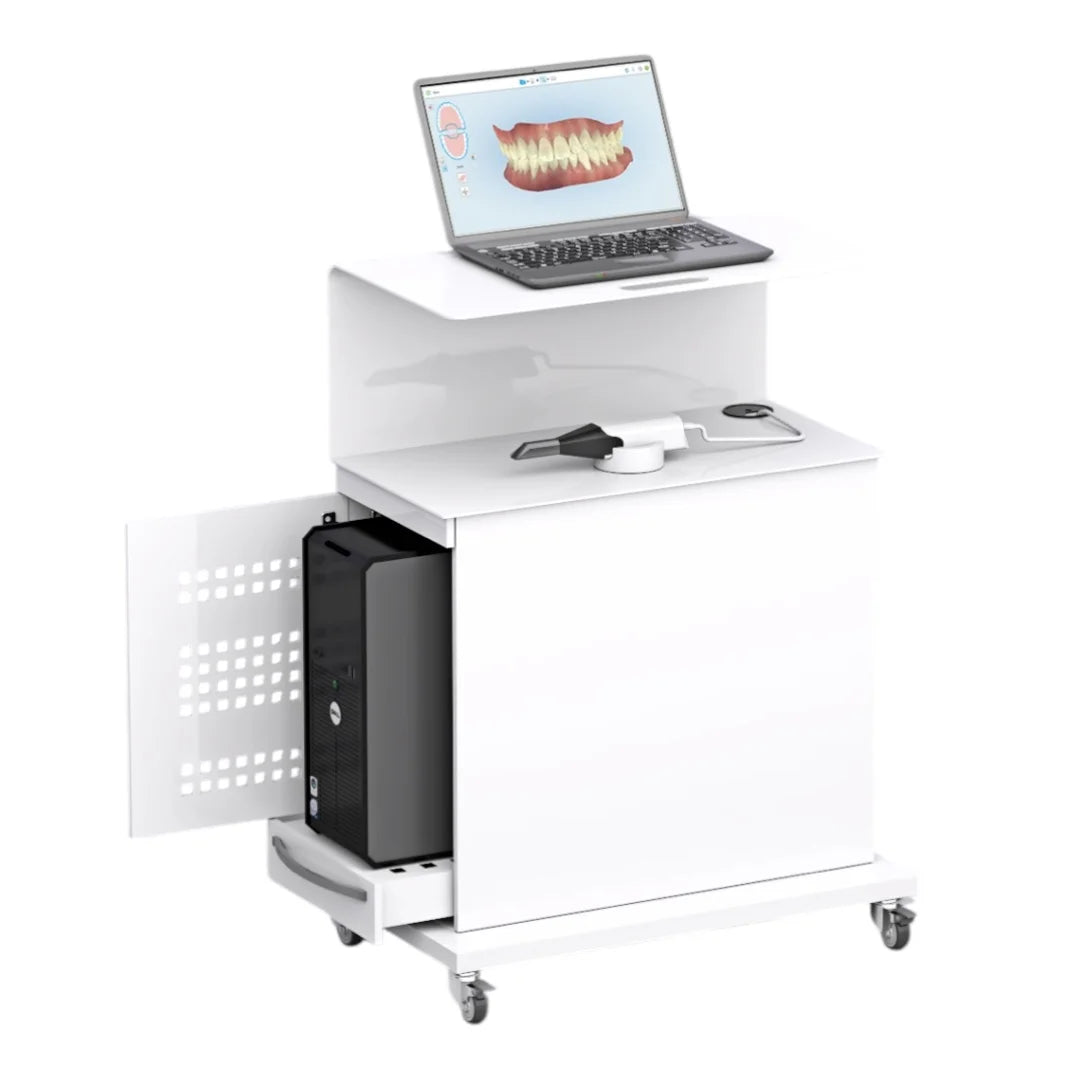 Al Yarmuk Intraoral Scanner Trolley With PC Case Housing and labtop holder