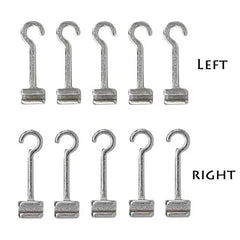 Curved Crimpable Hook Long Left and Right 10pcs