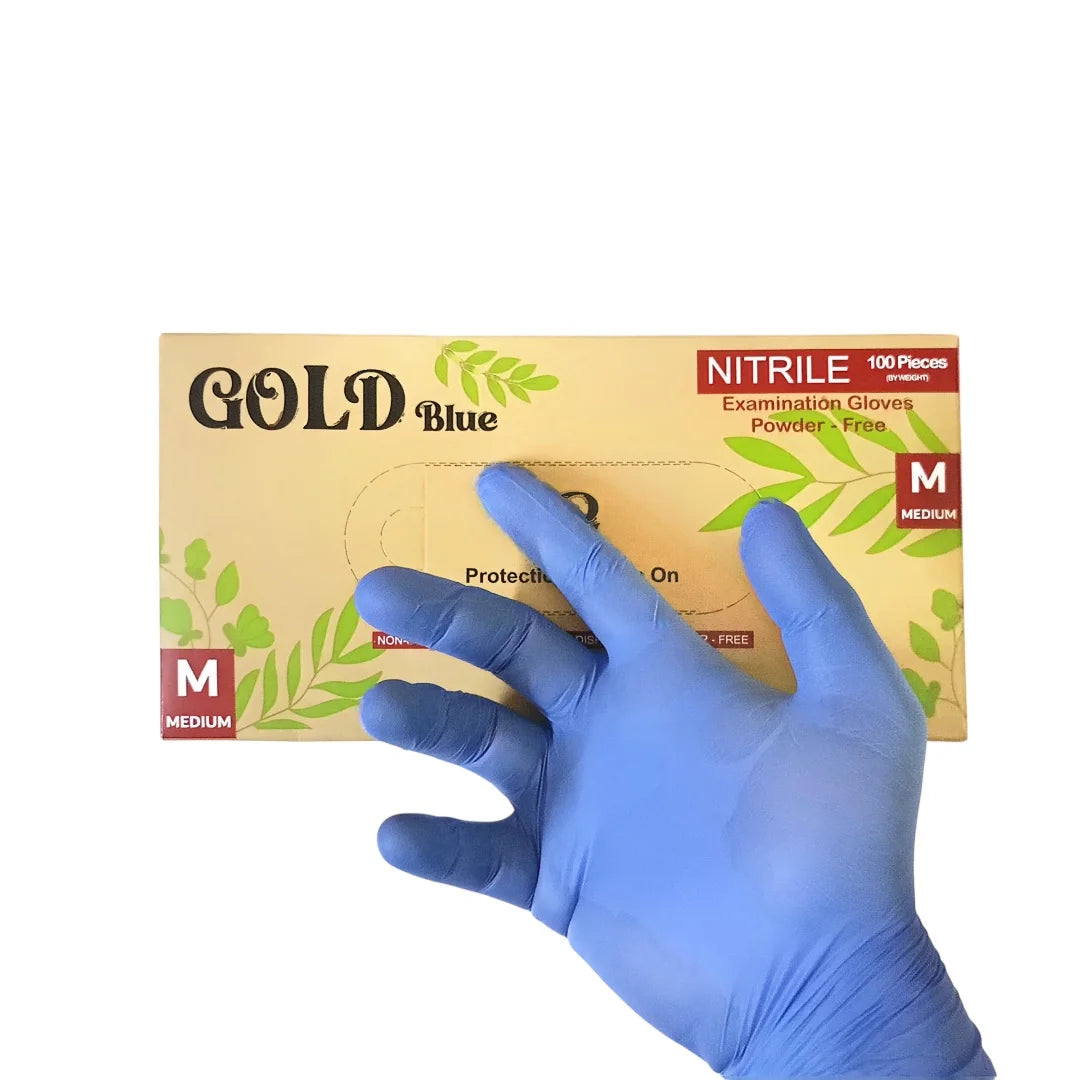 Gold Gloves Nitrile Blue Medium
