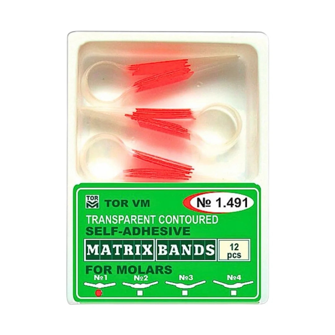 Tor Vm Self-Adhesive Transparent Contoured Matrix Bands for Molar